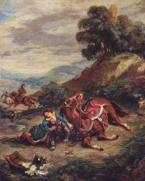 Eugene Delacroix Der Tod Laras oil painting image